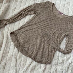 Tan long sleeve top